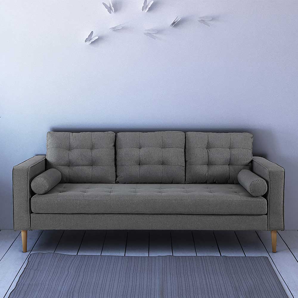  Sofa  Limon in Grau  Webstoff 205 cm breit Pharao24 de