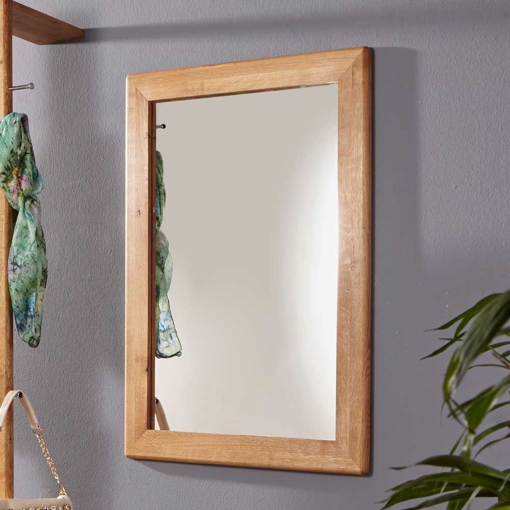 Spiegel Wandspiegel MAISON Wildeiche massiv geölt 80x80x3 cm