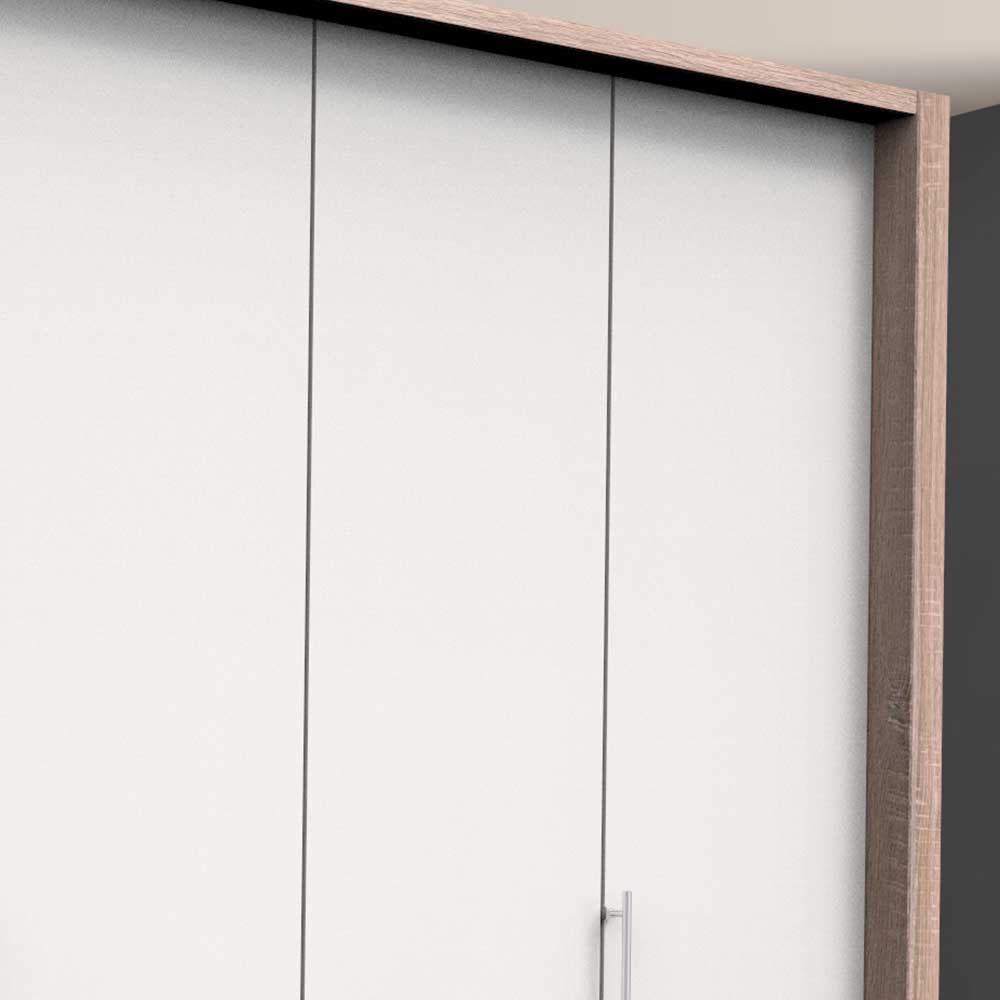 Gleittüren Kleiderschrank Lolyana in modernem Design mit vier Schubladen