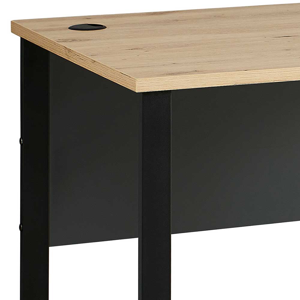 Schreibtisch Esdravos in modernem Design mit Knieraumblende