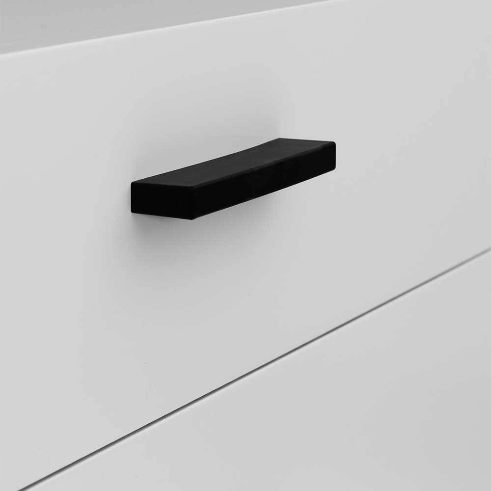 Sideboard Vaino in Weiß und Schwarz mit Bügelgestell