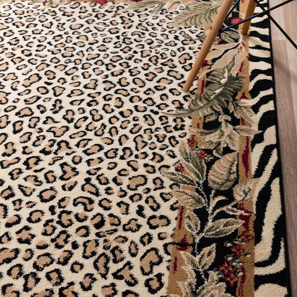 Teppich mit Leo Muster Genayas aus Kurzflor in modernem Design