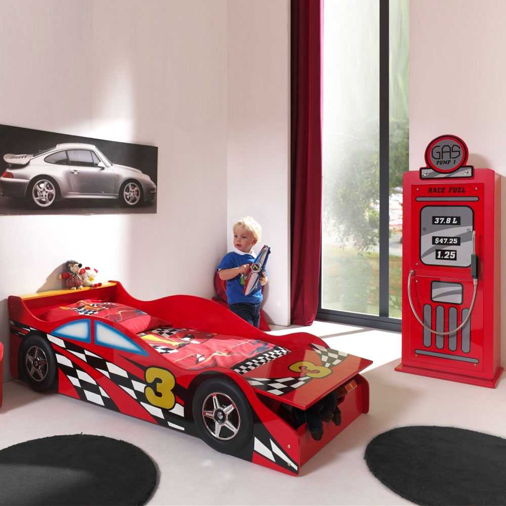 Kinderzimmermöbel Set Race in Rot (zweiteilig)