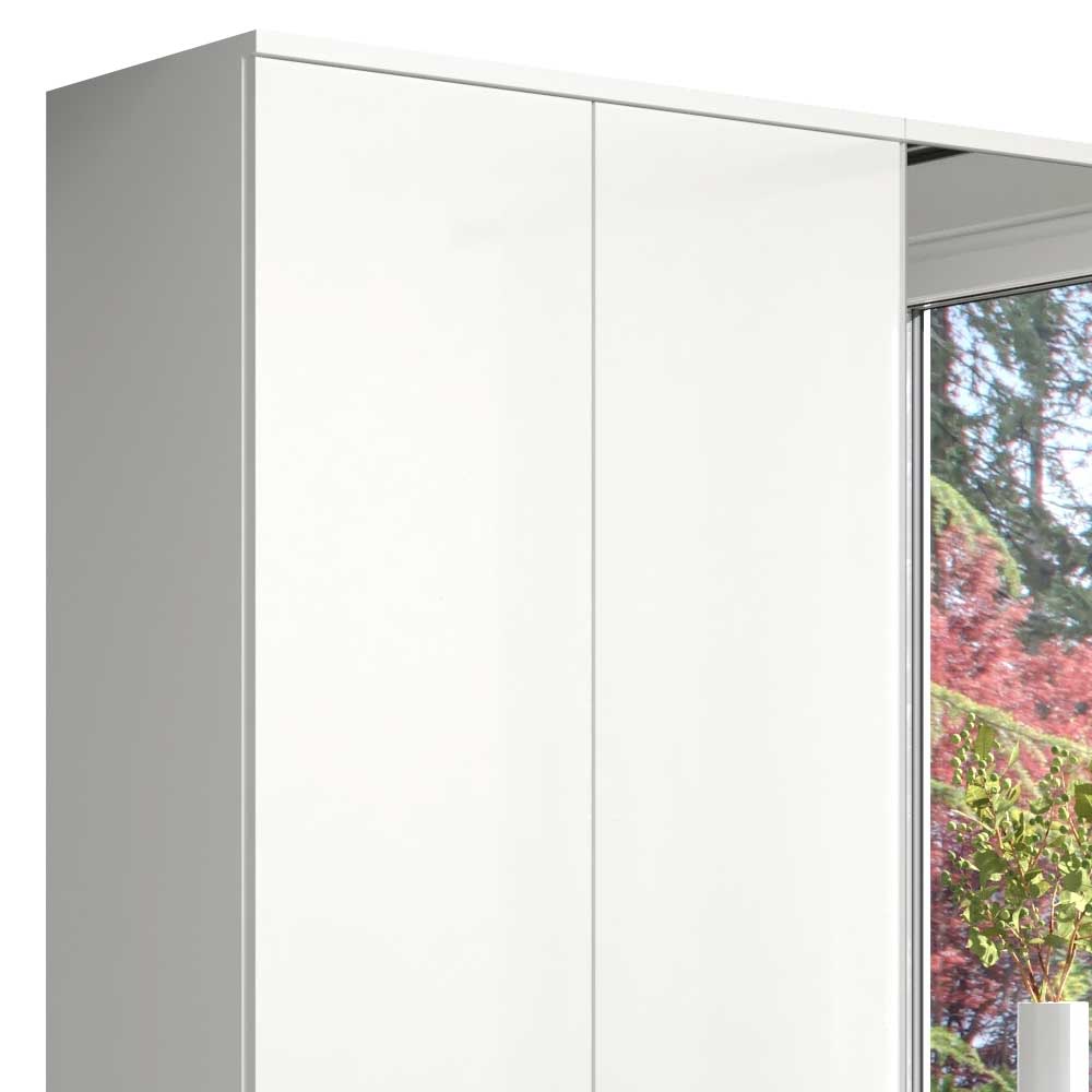 Kleiderschrank mit Spiegeltüren Ridonner Hochglanz 122 cm breit (zweiteilig)