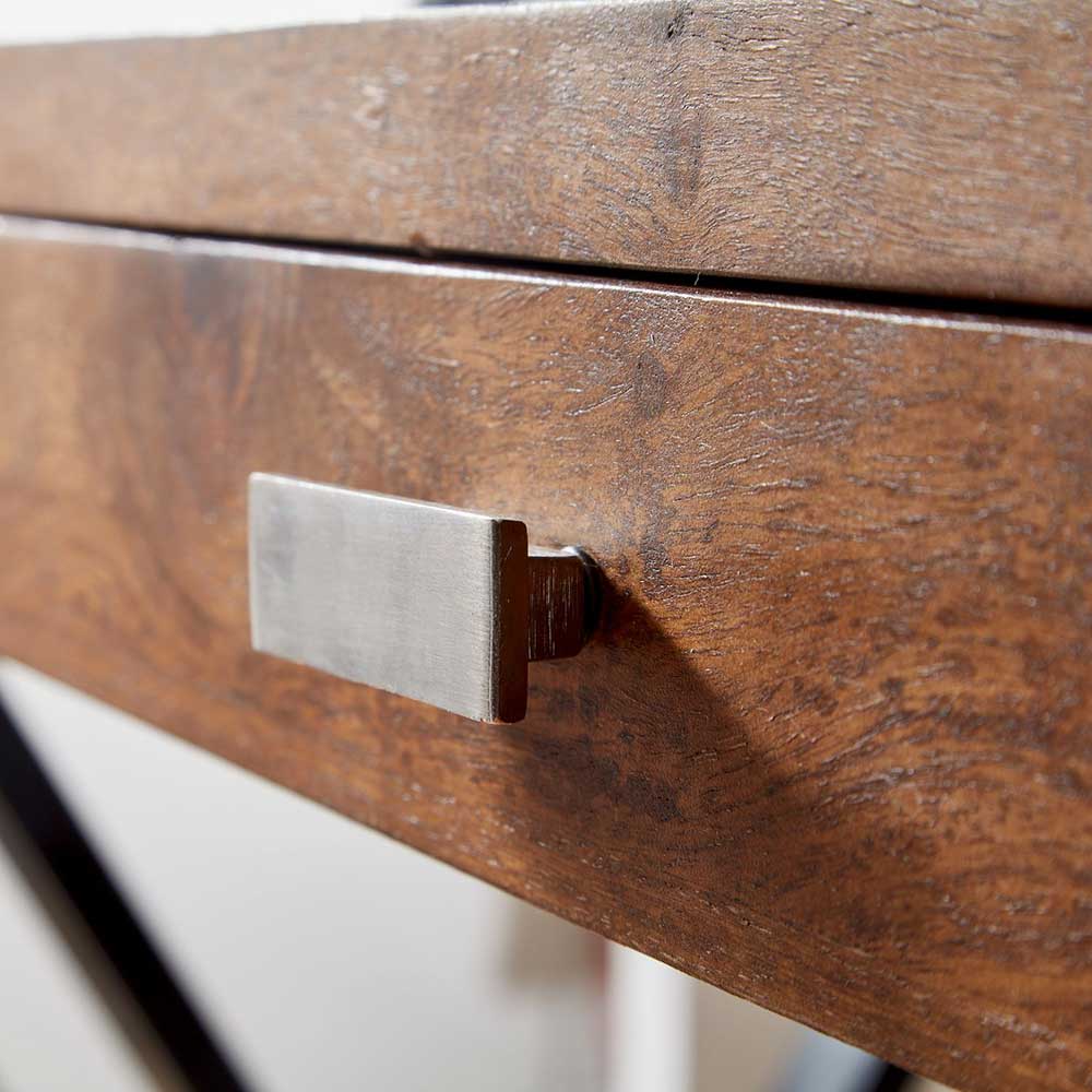 Schreibtisch Holz und Metall Tsubasa 120 cm breit mit einer Schublade