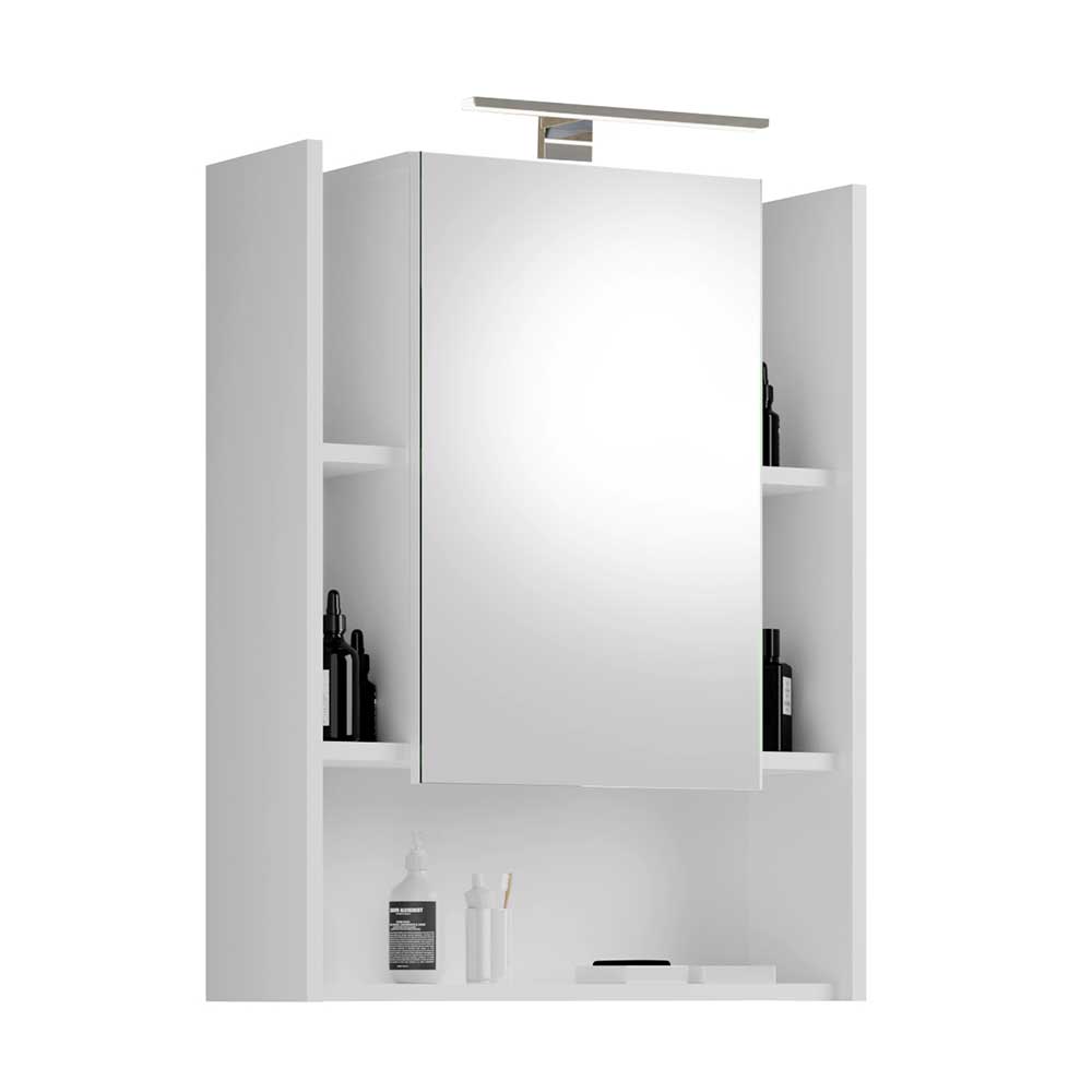Moderner Spiegelschrank Bad Mianna in Weiß 60x77x19 cm