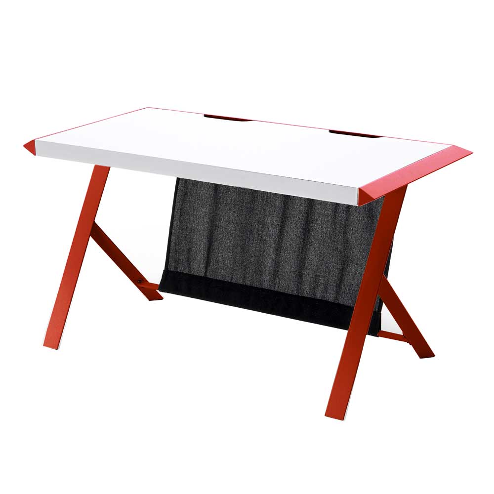 Design Schreibtisch Casaja in Weiß Rot modern