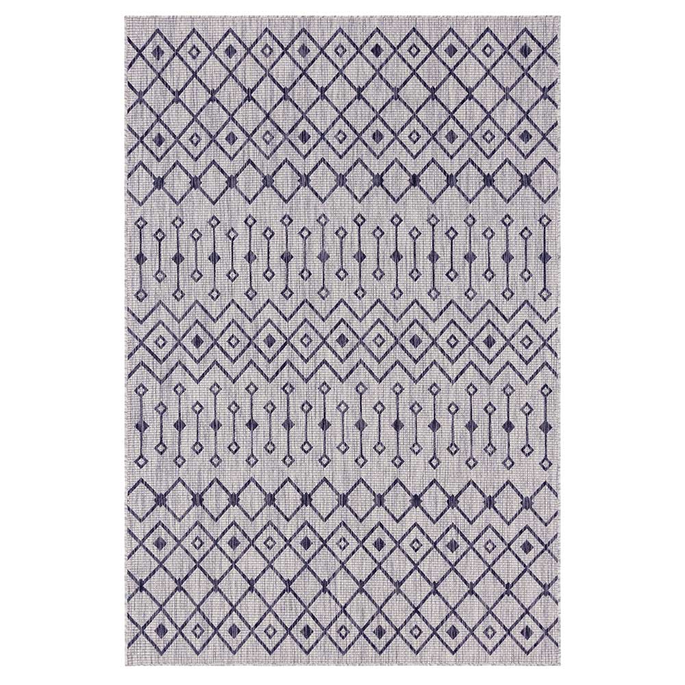 Teppich Outdoor Betisla mit geometrischem Muster in Grau