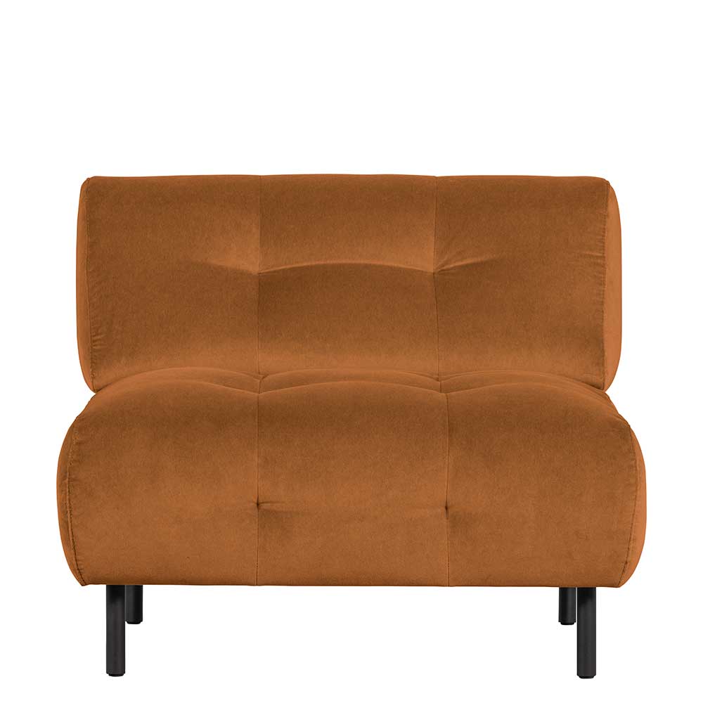 Moderner Design Sessel Eleon in Hellbraun 60 cm Sitztiefe
