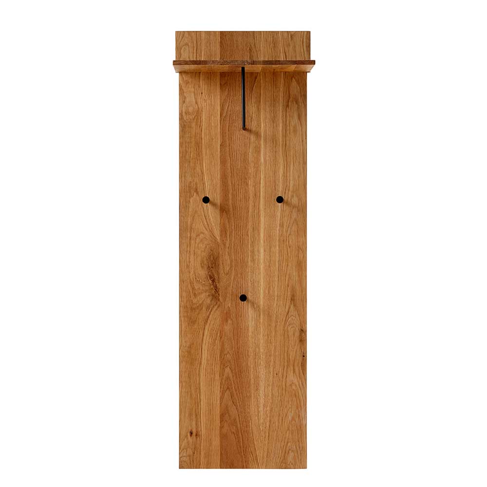 Garderobenpaneel Maslow aus Massivholz Eiche mit 3 Kleiderhaken