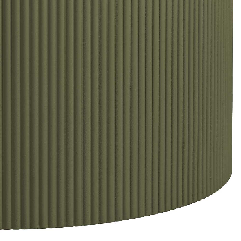 Oliv Grüner Couchtisch Caurina im Skandi Design 60 cm Durchmesser
