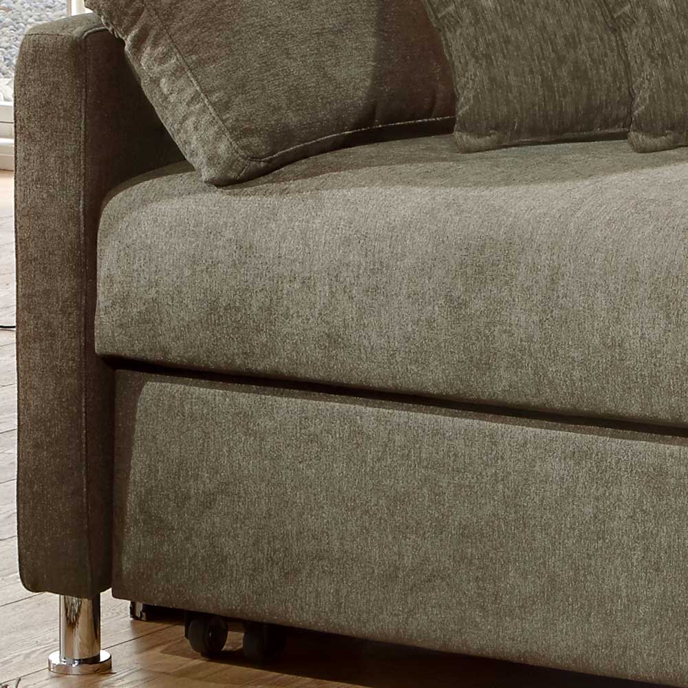 Ausklappbares Sofa Acapella in Grau 160 cm breit