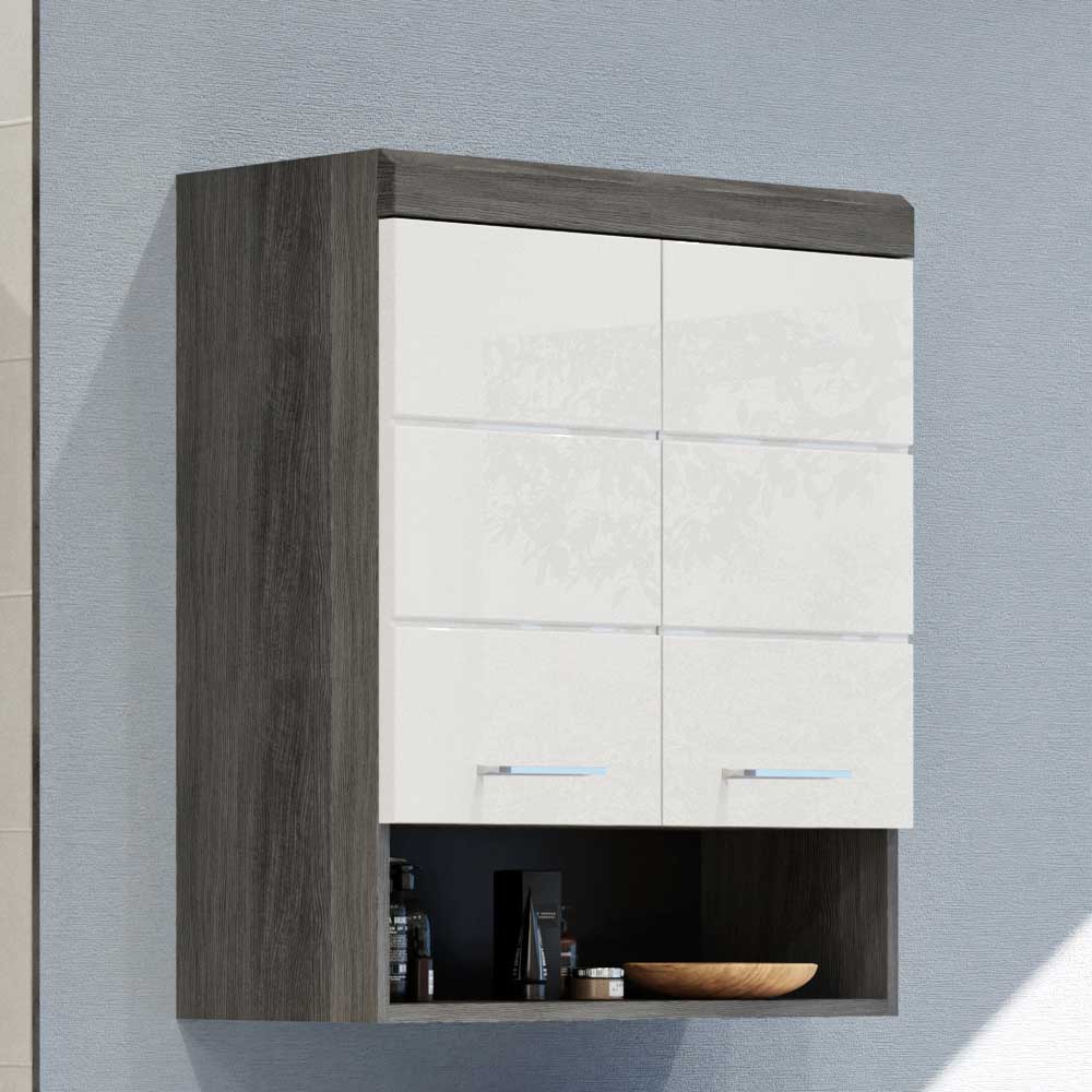 Badezimmer Hängeschrank Hayoran 74 cm breit in modernem Design