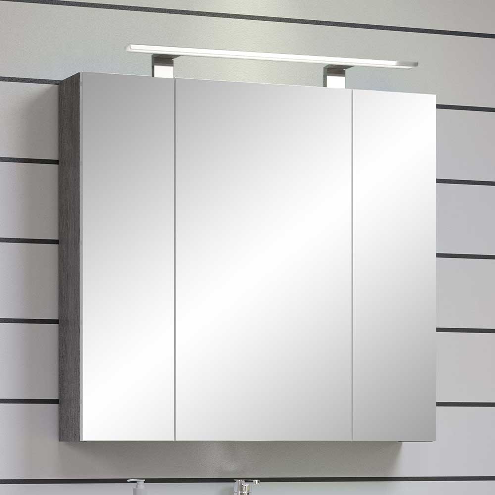 Spiegelschrank Cisca mit 3 Spiegeltüren 80 cm breit