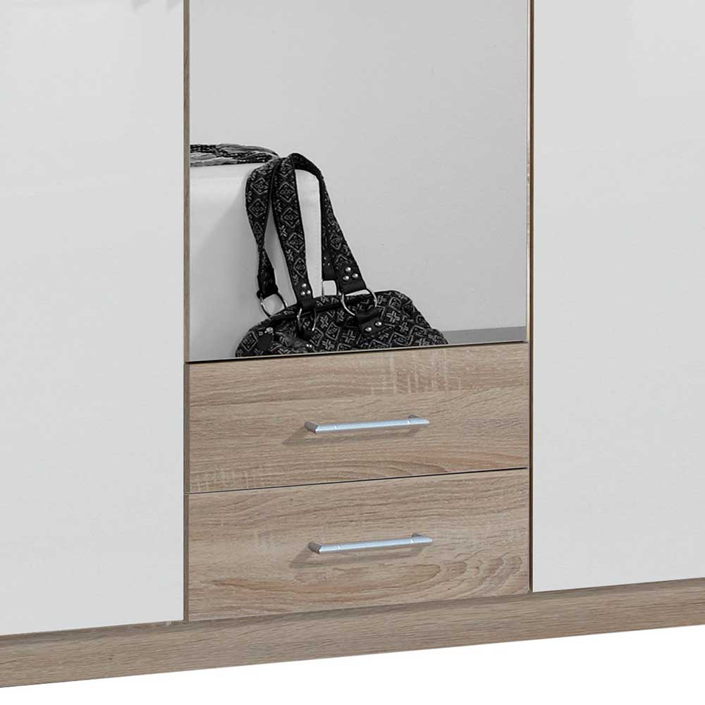 Drehtürenschrank Fashiona mit Spiegeltür 135 cm breit