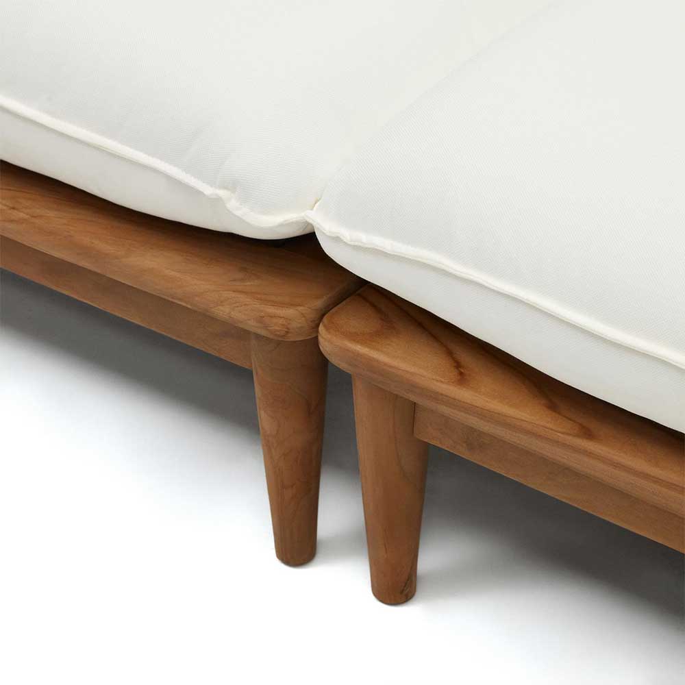 Zweisitzer Lounge Möbel Surie aus Teak Massivholz mit Polsterauflagen