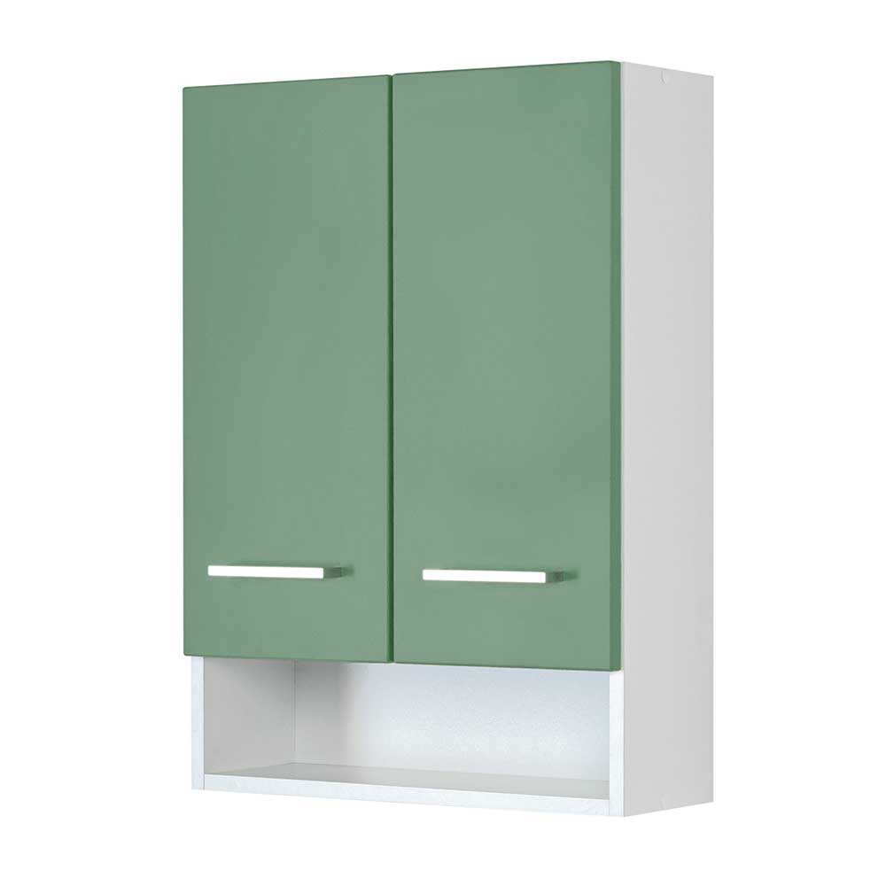 Möbel Kombination Jirecan für Badezimmer in Grün und Weiß (fünfteilig)