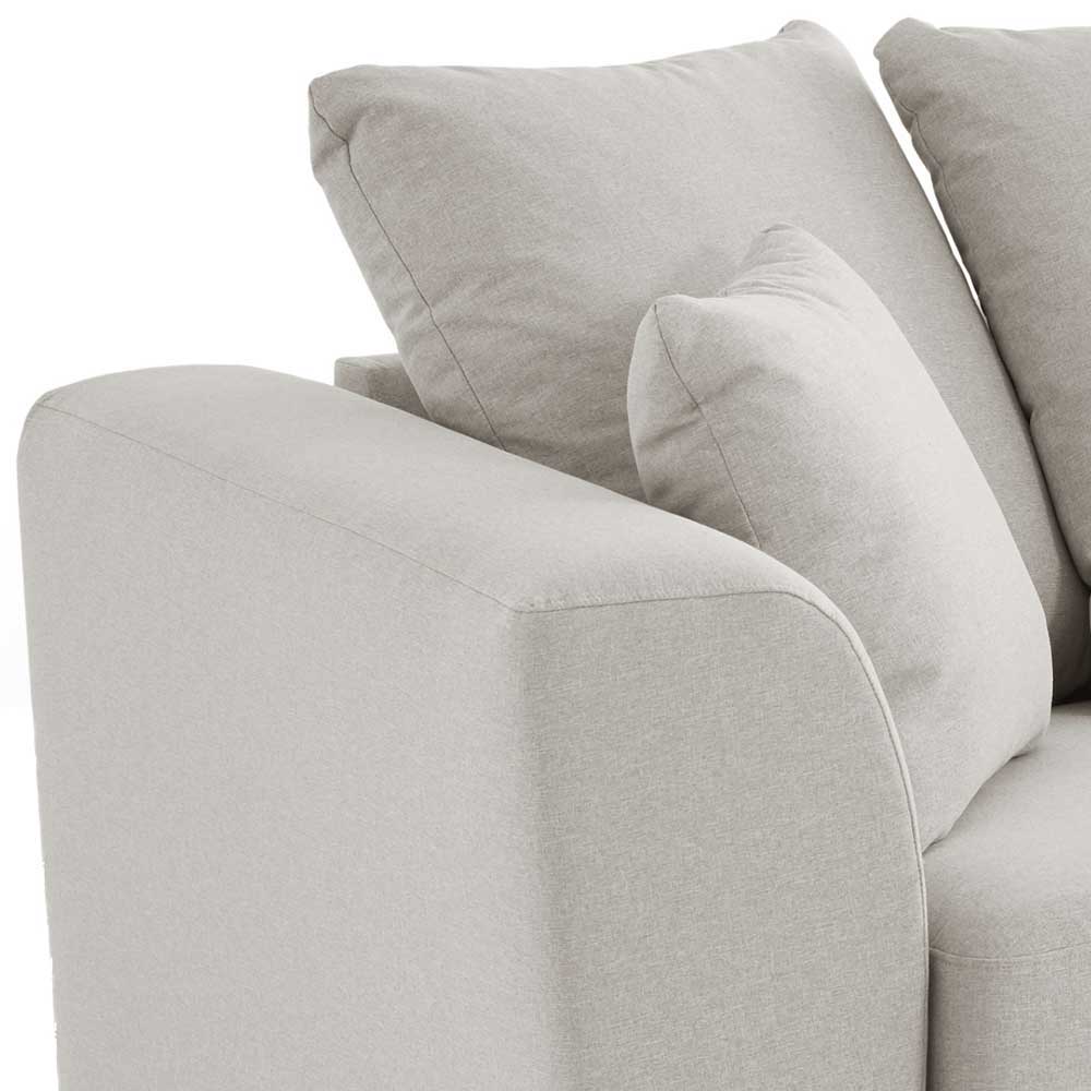 Couch in Beige Santjana mit Armlehnen in modernem Design