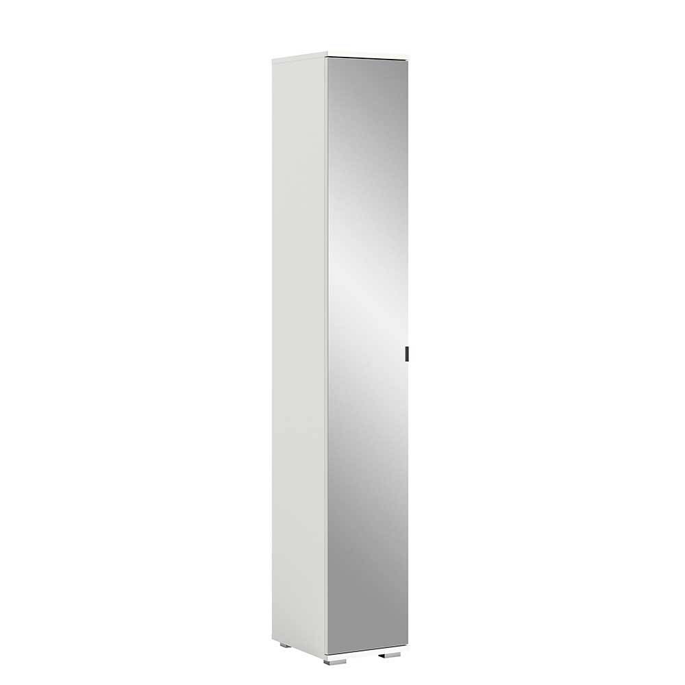 Spiegel Garderobenschrank Ampiano in Weiß 30 cm breit