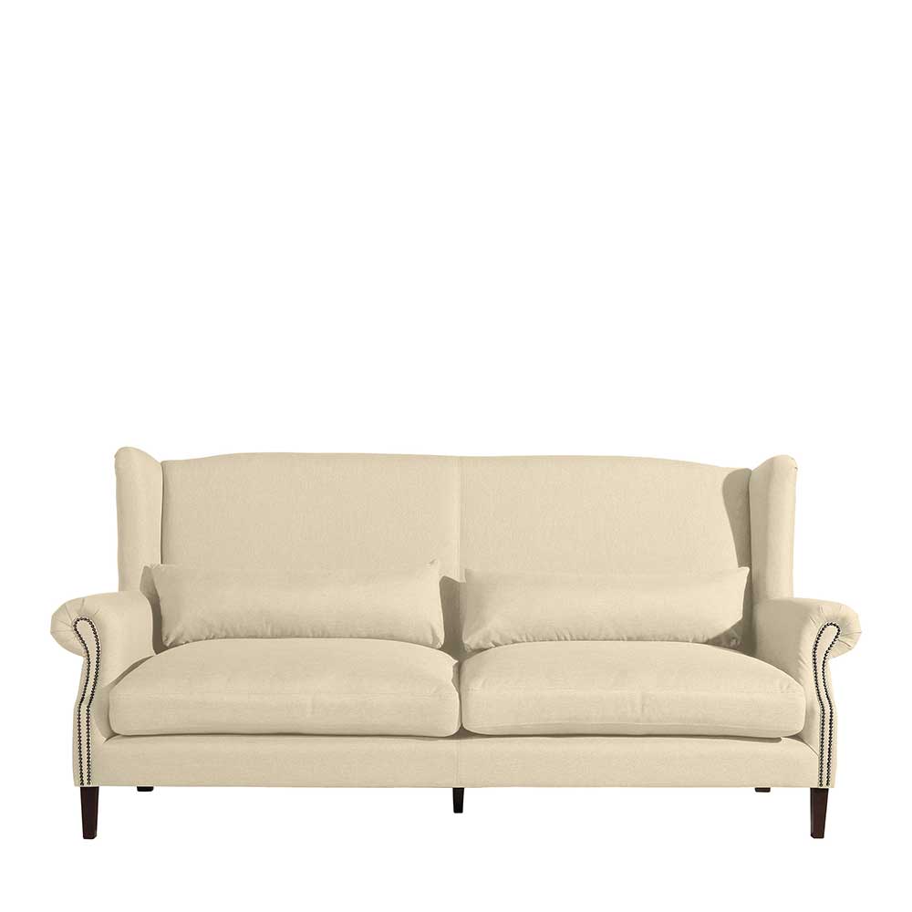 Cremefarbenes Sofa Motonor im Vintage Look 234 cm breit