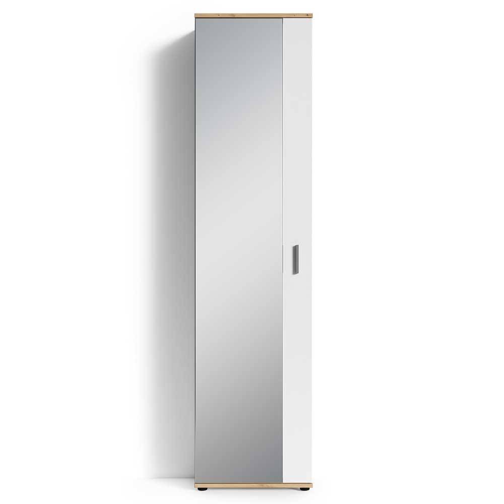 Dielenschrank Seyonda mit Spiegeltür 196 cm hoch - 49 cm breit