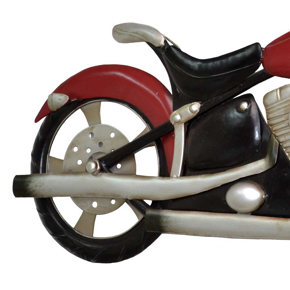Metall Wanddeko Joy in Rot Schwarz im Motorrad Design