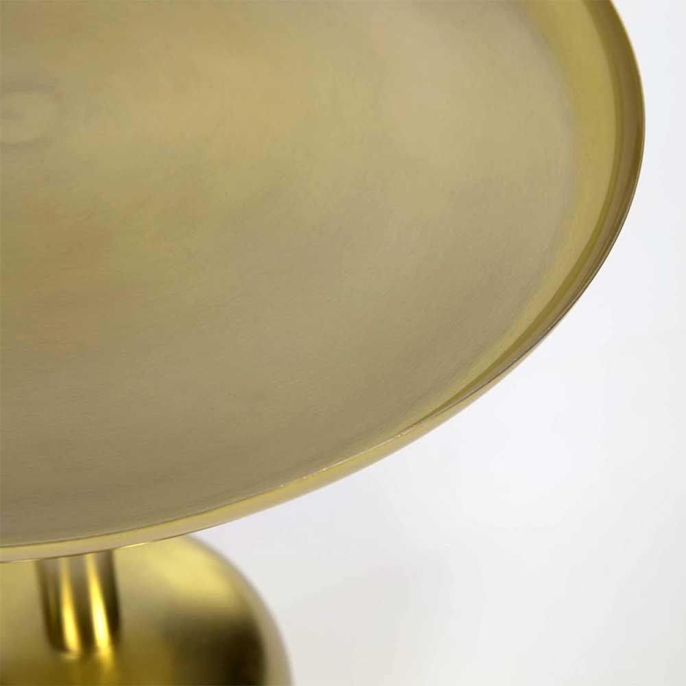 Goldfarbener Beistelltisch Valbern aus Metall 47 cm hoch