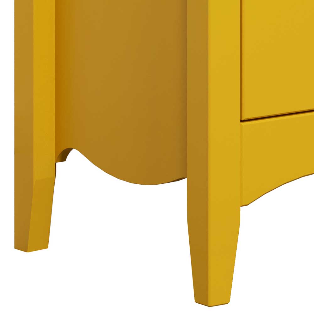 Schubladenkommode Janeira in Gelb und Kiefer dunkel 100 cm breit