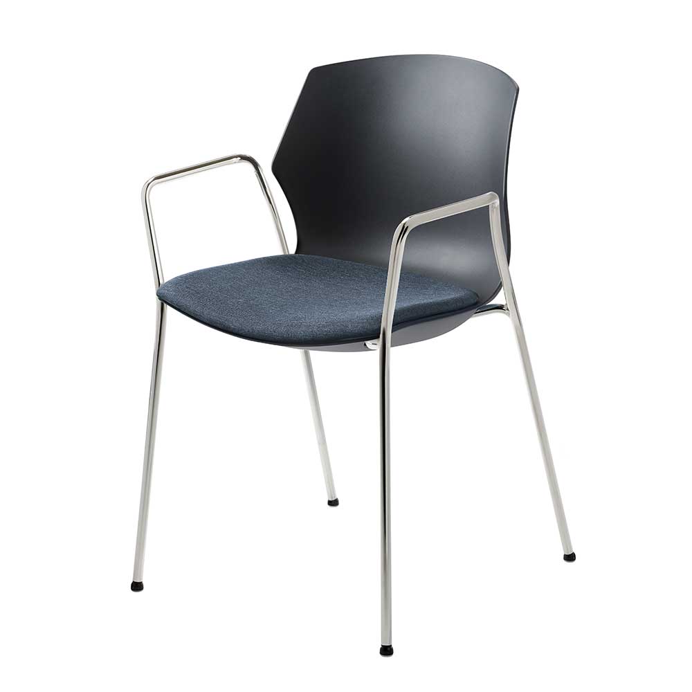 Armlehnen Stuhl Excellence in Anthrazit und Blaugrau Made in Germany