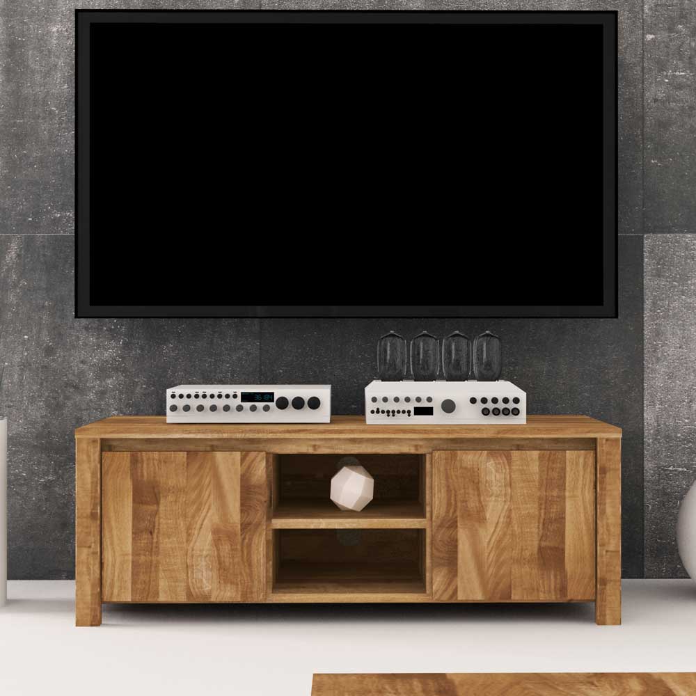 Fernsehmöbel Rameira aus Wildeiche Massivholz 115 cm