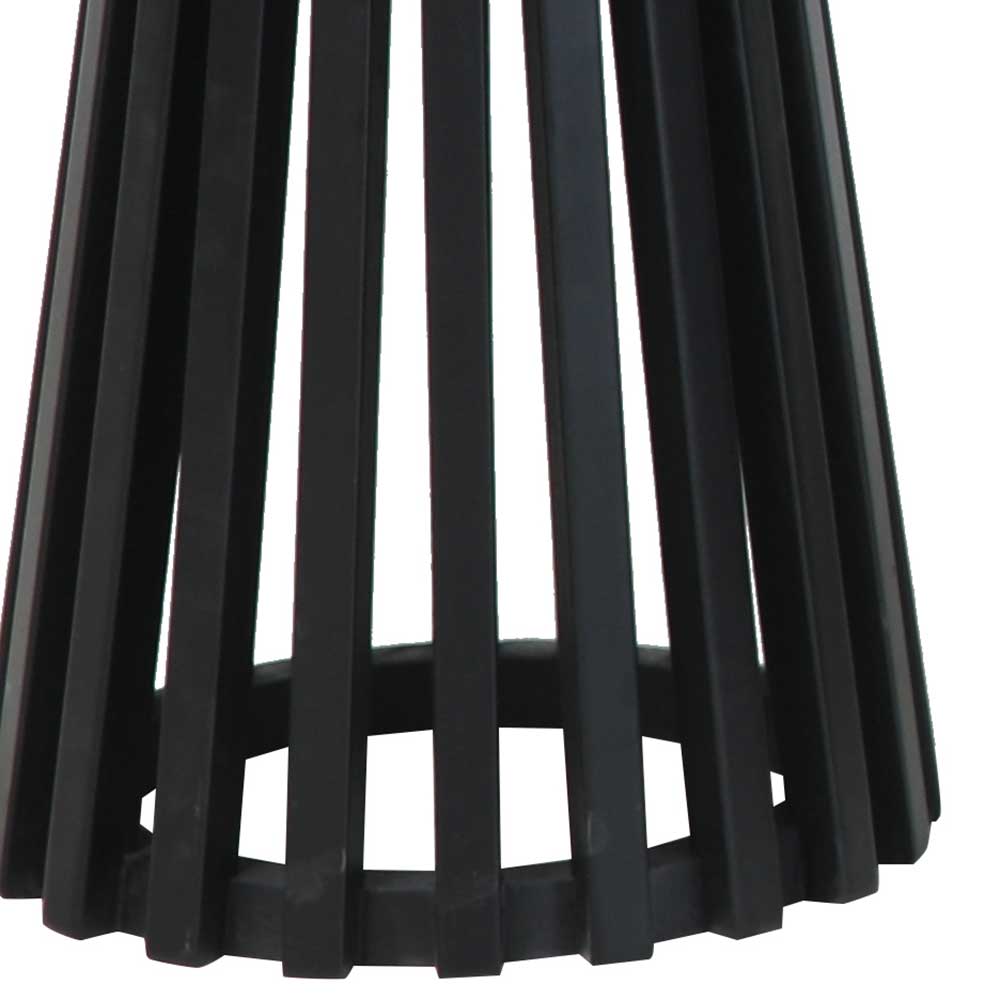 Schwarzer Beistelltisch Cazarina mit runder Tischplatte 50 cm hoch