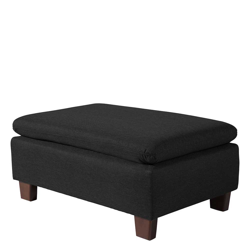 Wohnzimmer Sessel Fernandez in Schwarz aus Flachgewebe