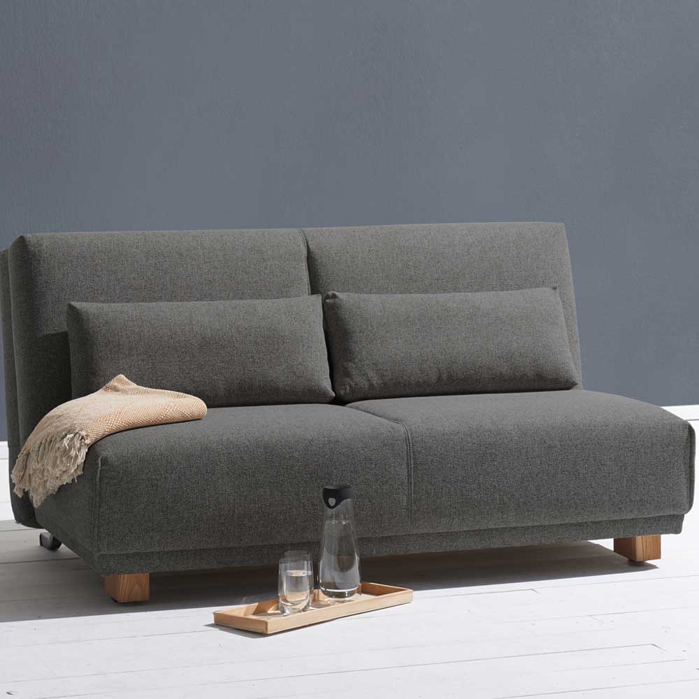 Schlafcouch Trexina in Dunkelgrau Webstoff Made in Germany