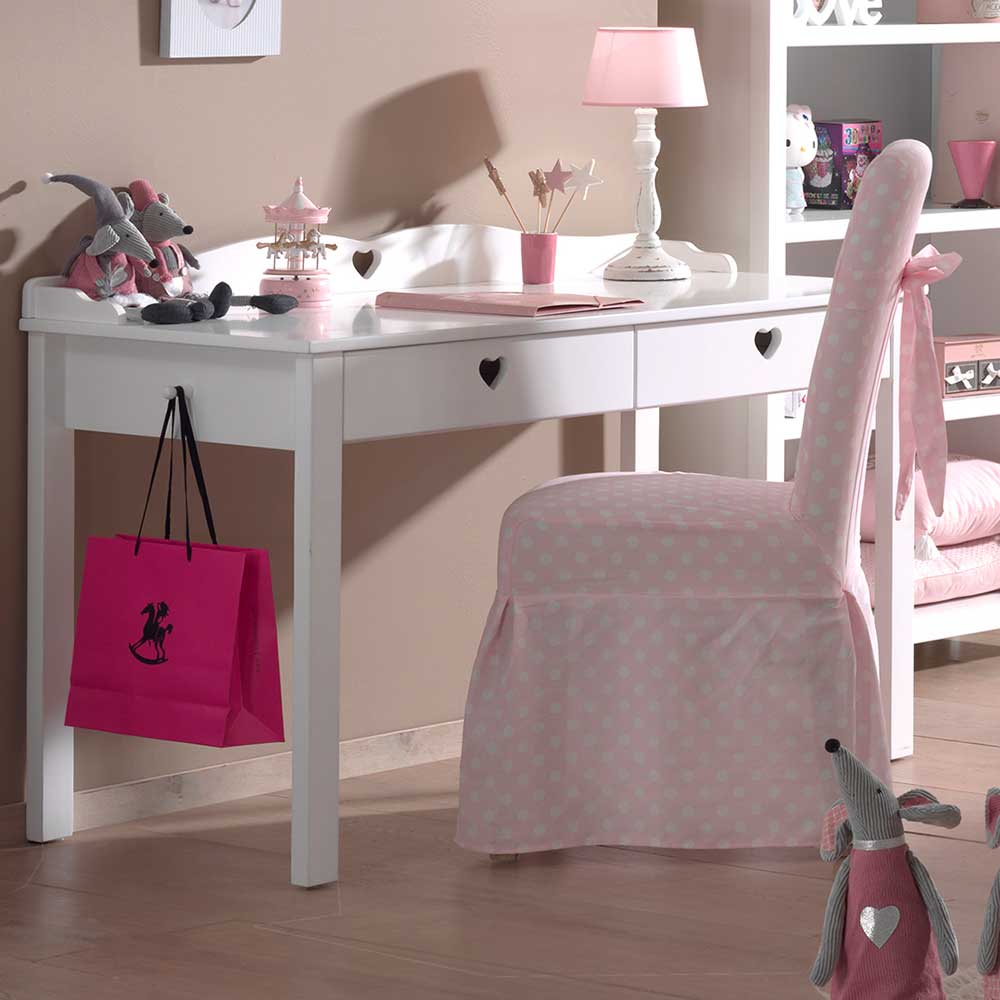 Mädchen Kinderzimmer Möbel Ciomore in Weiß (sechsteilig)