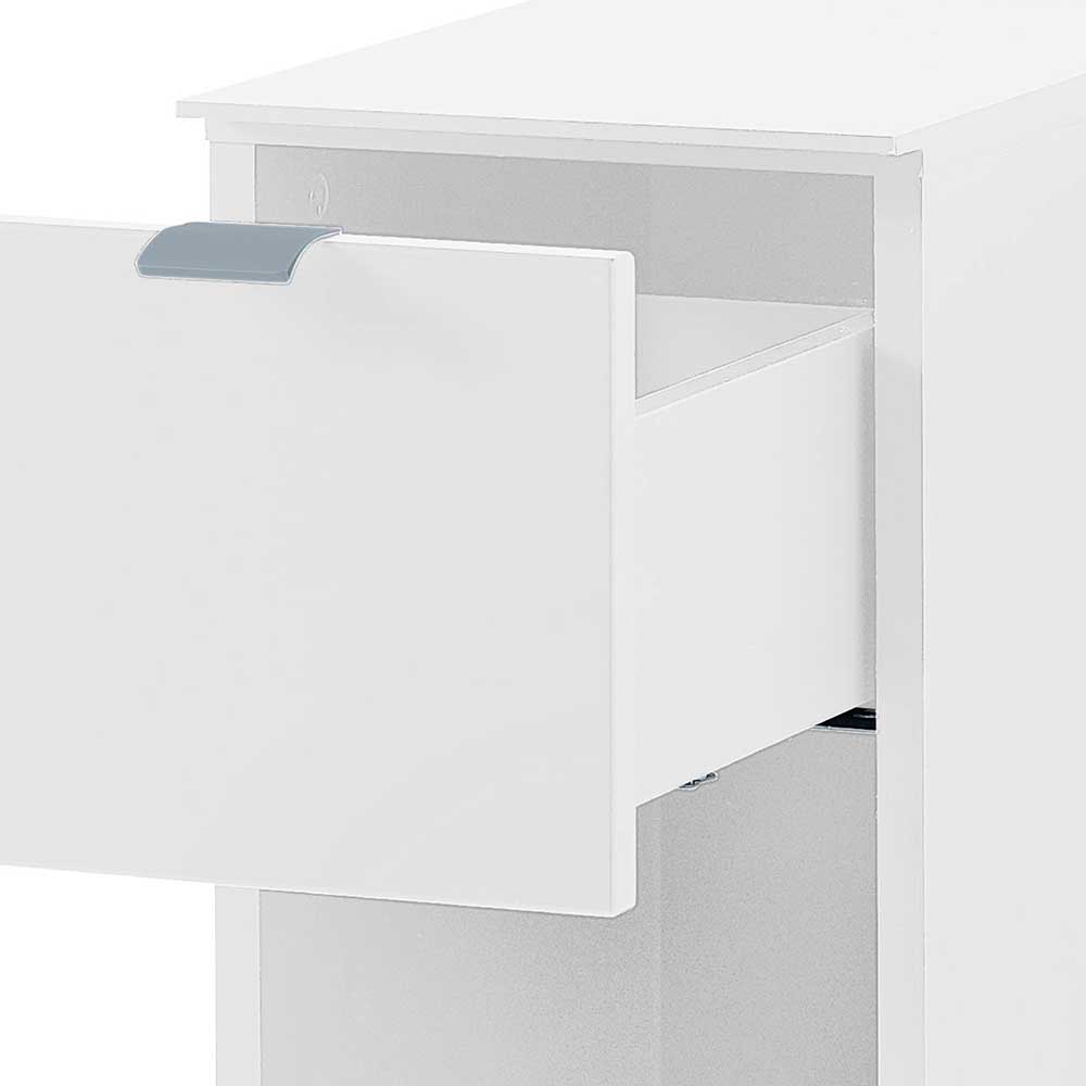Wandhängeregal Lacariva in Weiß mit einer Schublade