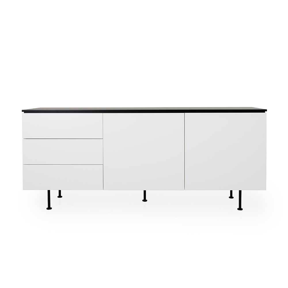 Sideboard Joinaru in Weiß und Schwarz 180 cm breit
