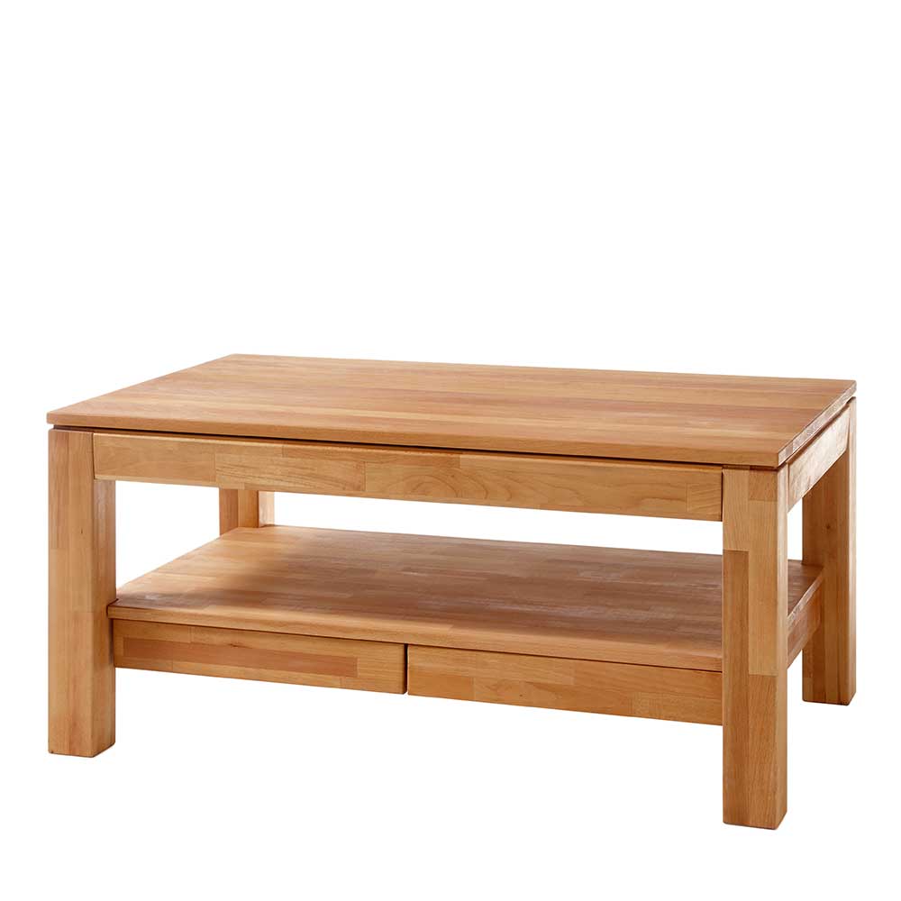 Sofa Tisch Leenia aus Kernbuche Massivholz 115 cm breit