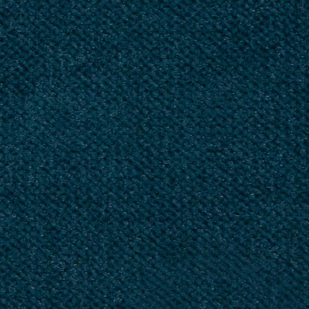 L Sofa Domago in Blau Samt im Retro Design