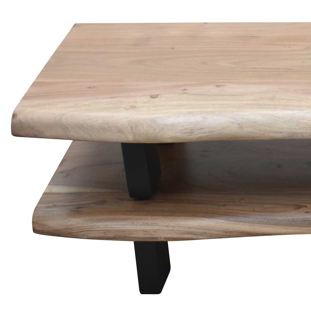 TV Tisch Ladiaso aus Akazie Massivholz und Metall 140 cm breit