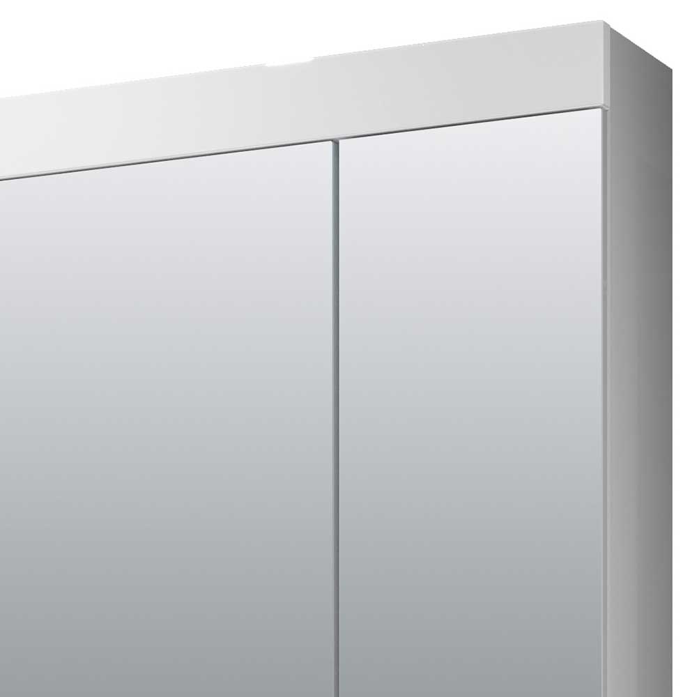 Spiegelschrank 3-türig Cumjoka in Weiß 80 cm breit - 16 cm tief