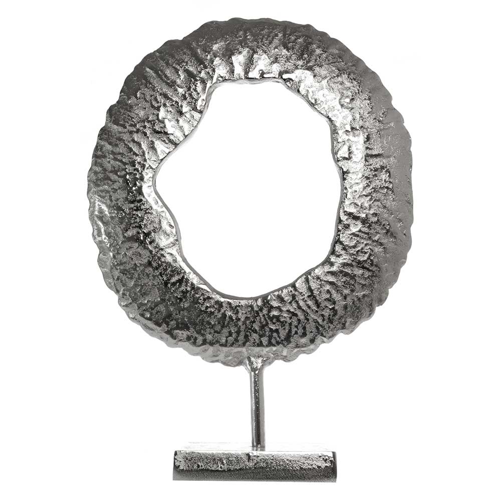 Metall Deko Gracioso in Silberfarben 44 cm hoch - 31 cm breit