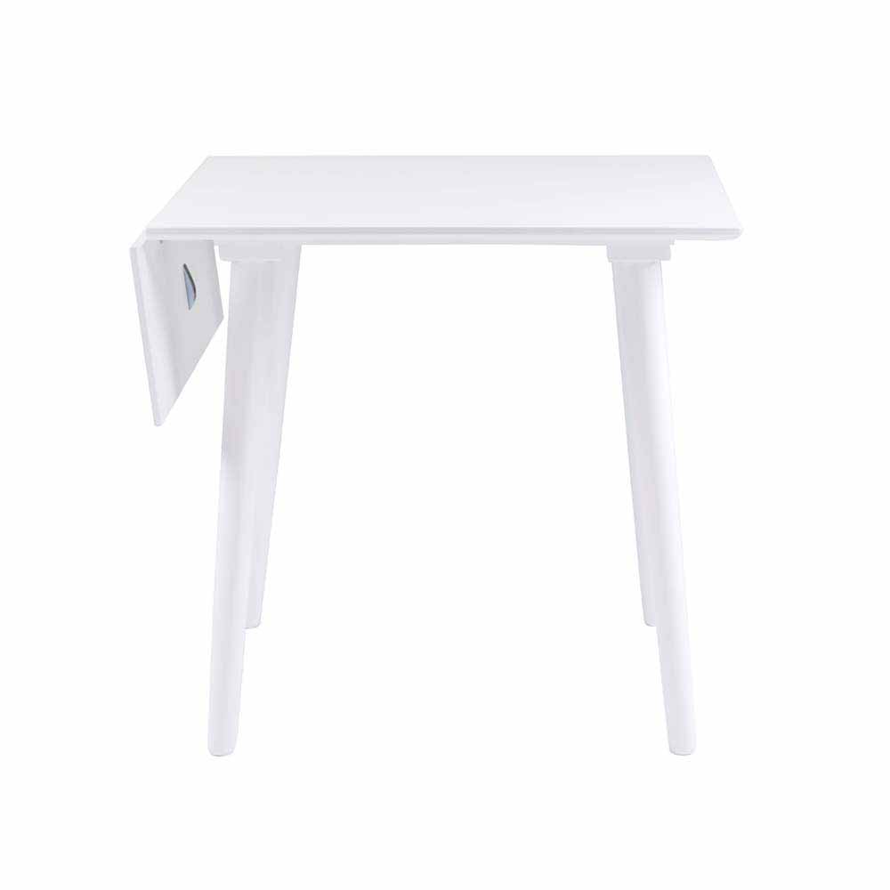 Esstisch Borgas in Weiß mit klappbarer Tischplatte