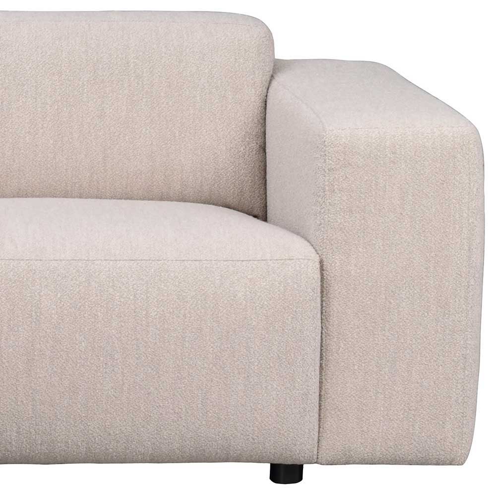 Couch Polsterecke Mezzo in Cremefarben mit Boucle Bezug
