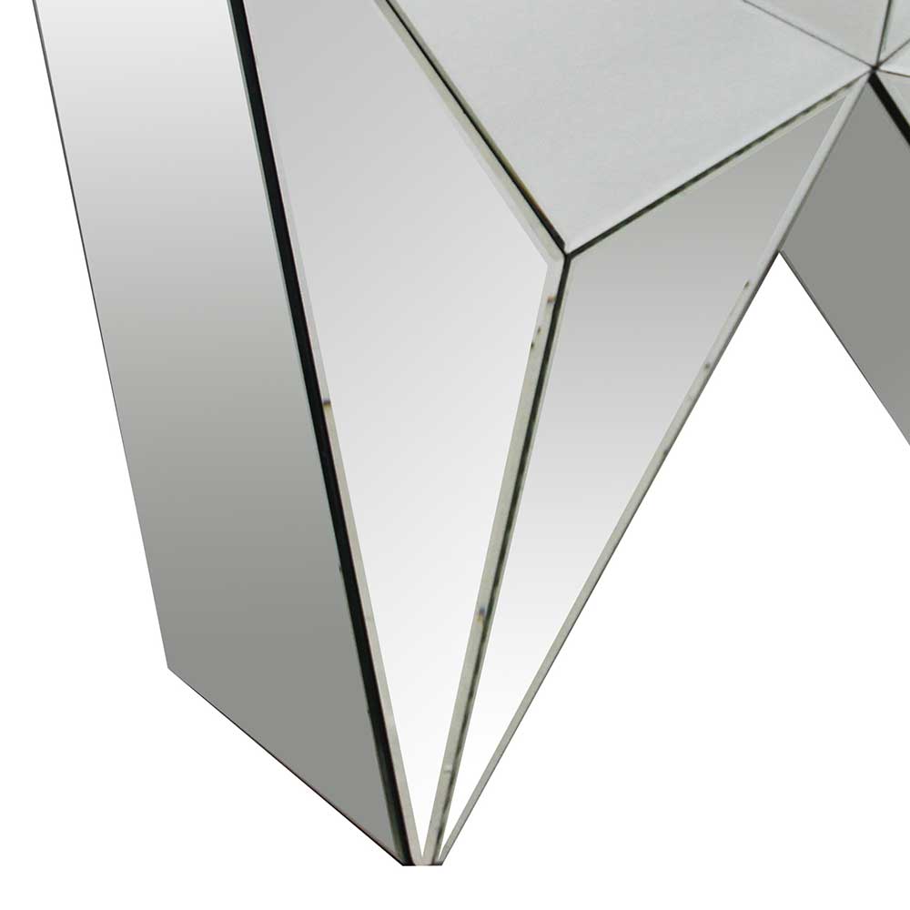 Moderner Design Konsolentisch Uncosma aus Spiegelglas mit Wangengestell