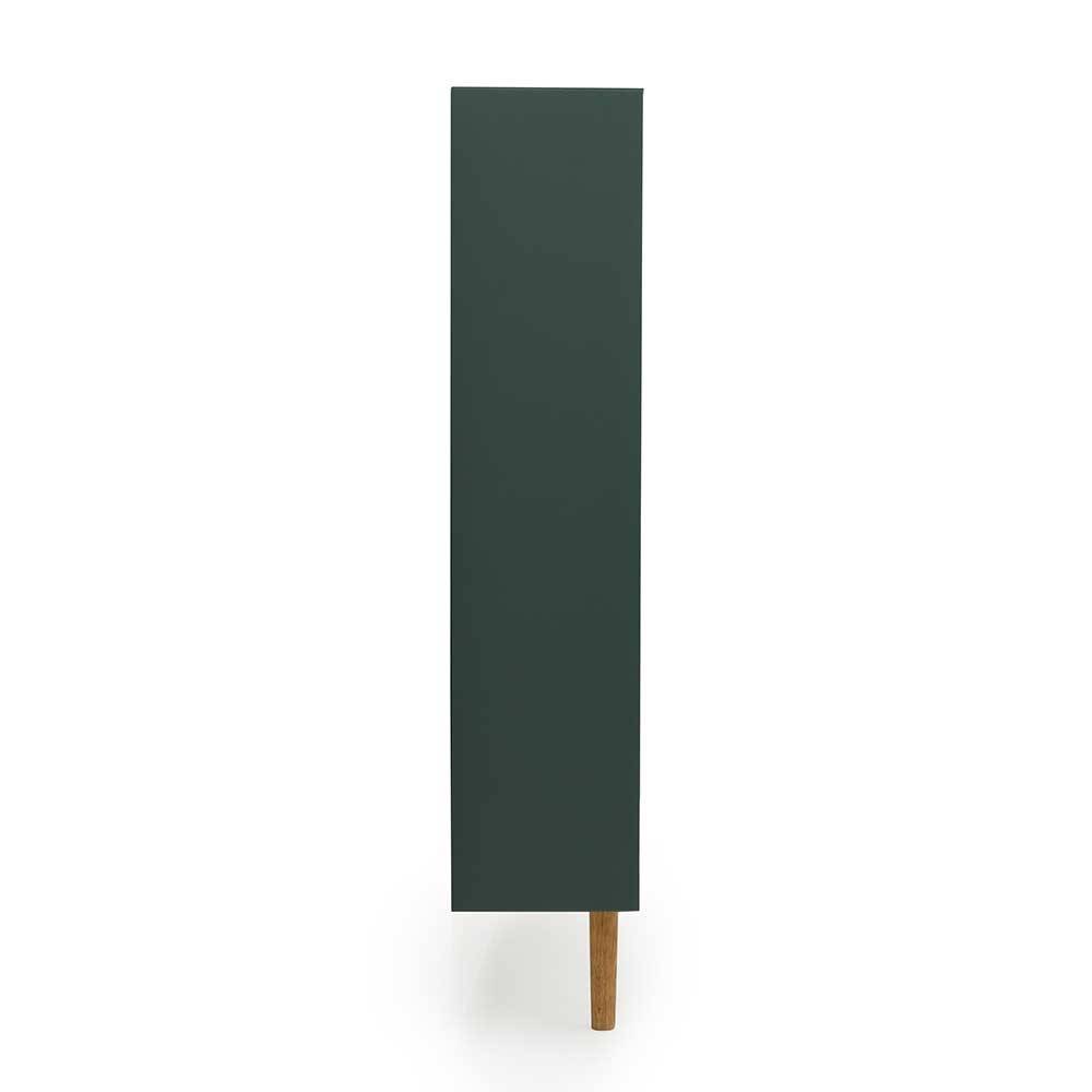 Garderobenschuhschrank Konzit in Dunkelgrün und Eiche 95 cm breit