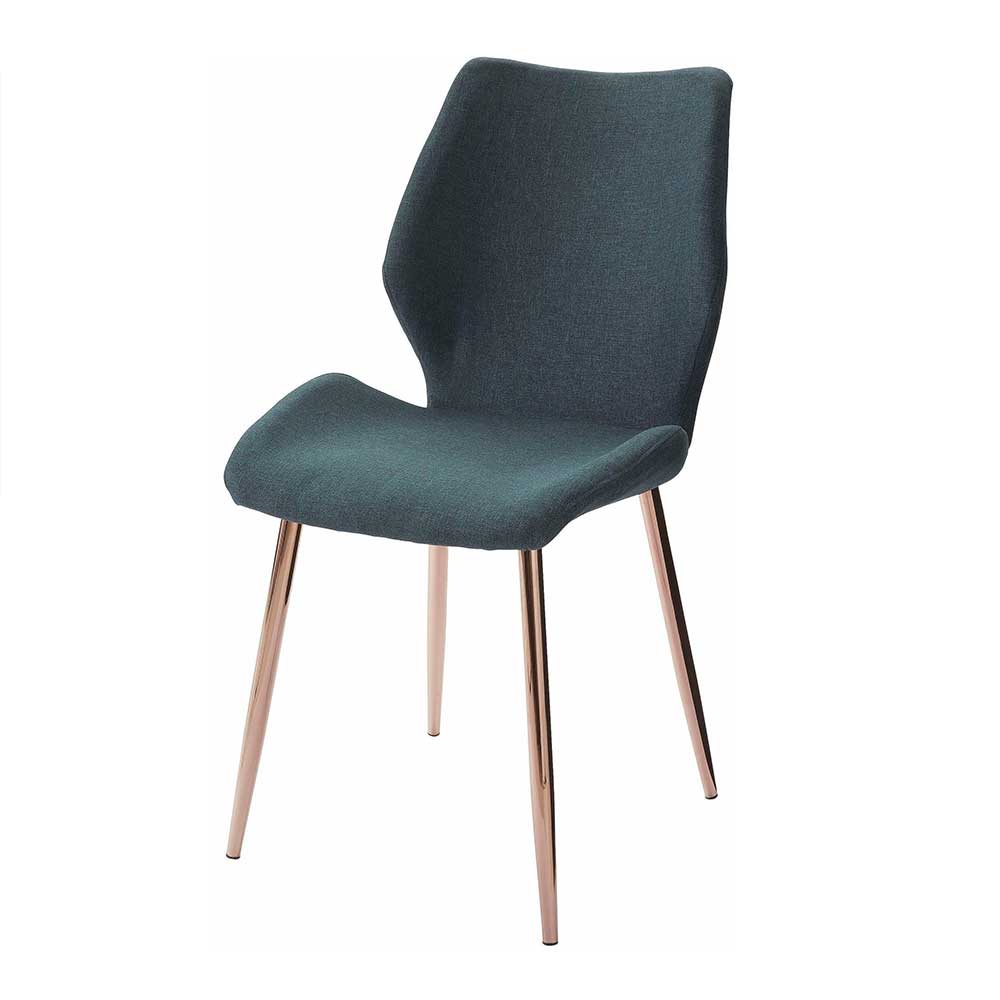 Moderne Stühle Portnova in Dunkelgrün und Kupferfarben (2er Set)