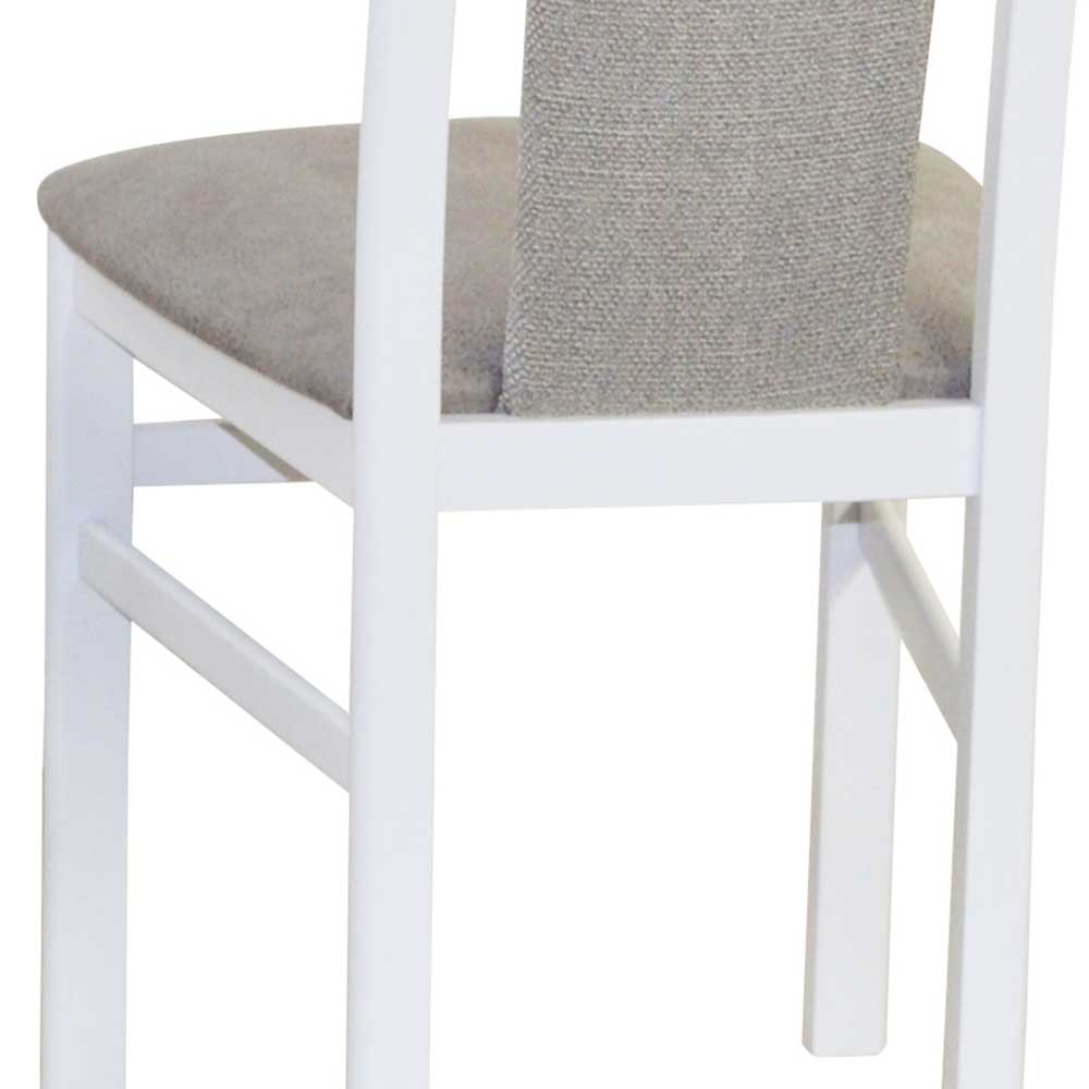 Esstisch Stühle Liao in Hellgrau und Weiß (2er Set)