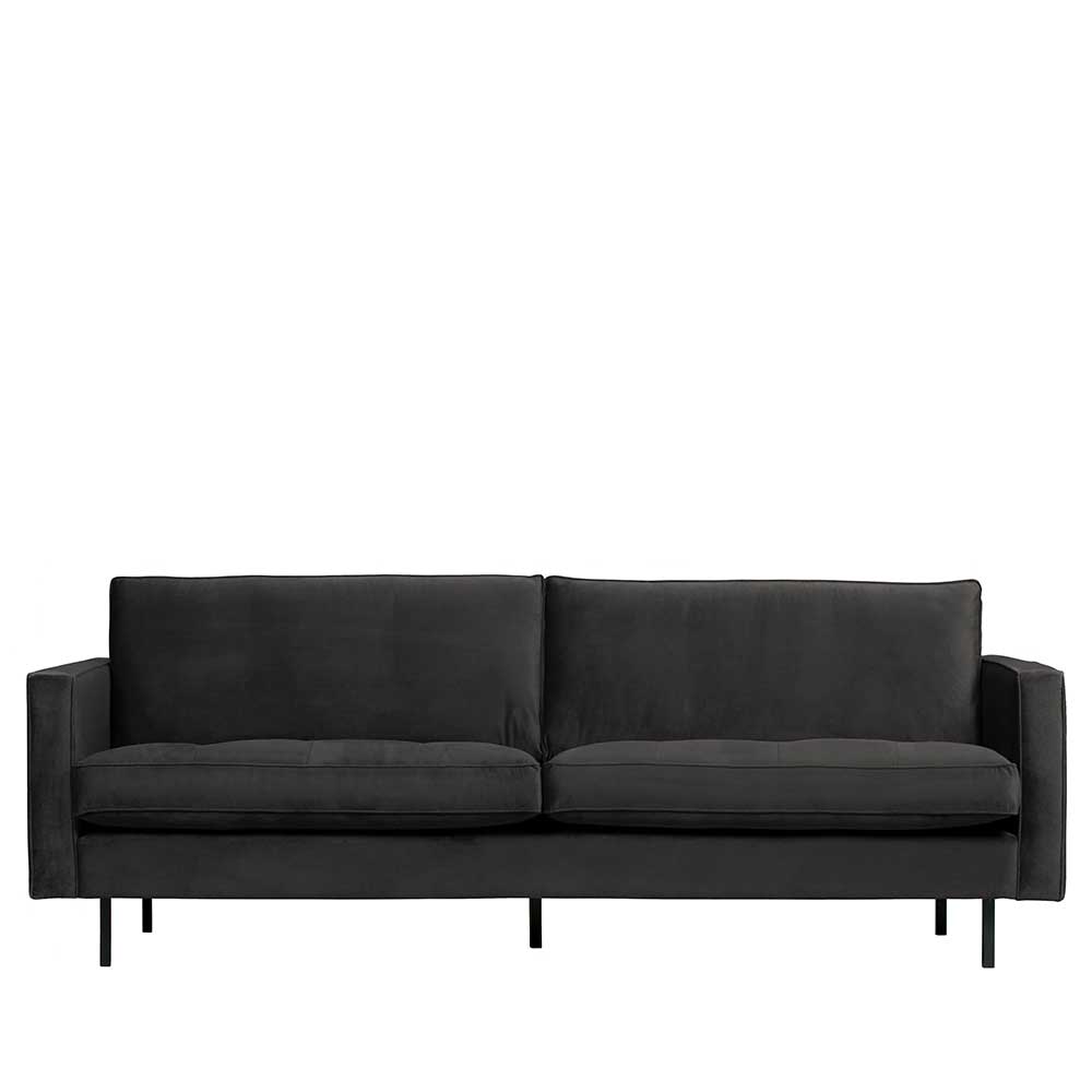 Couch Casilla in Anthrazit Samt 230 cm breit