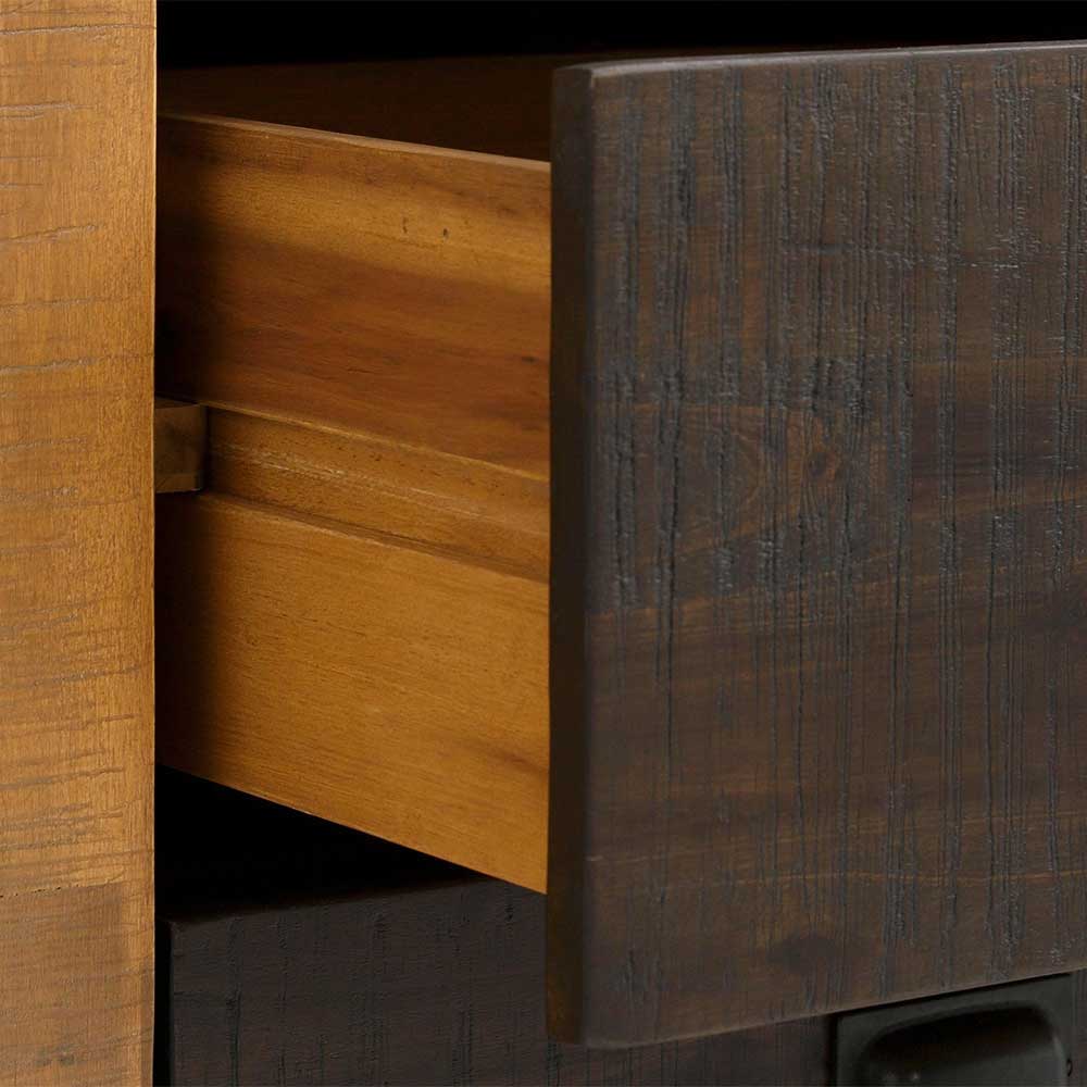 Sideboard Vastronca aus Akazie Massivholz und Metall 150 cm breit