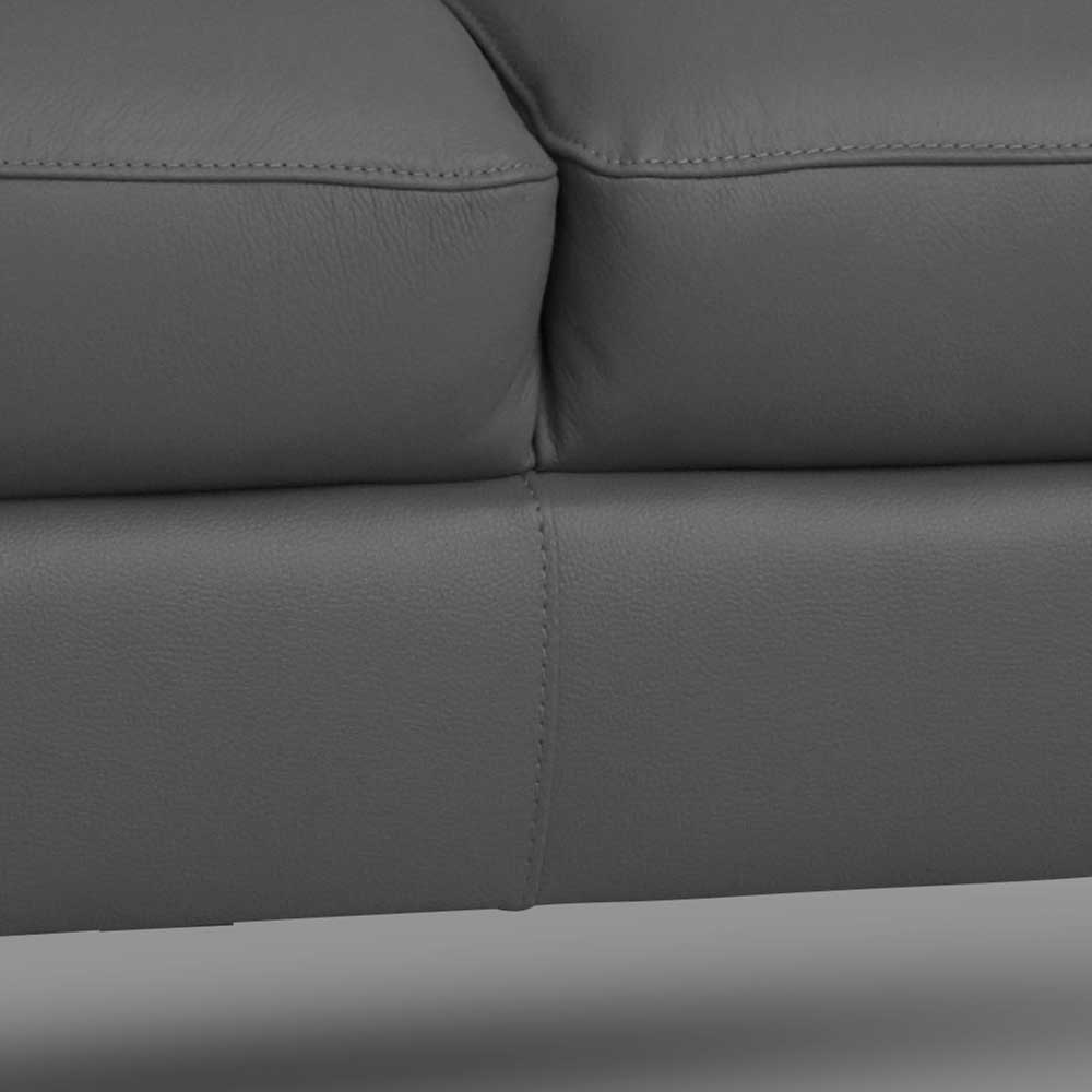 Wohnzimmer Couch Finnluca in Grau mit verstellbaren Armlehnen
